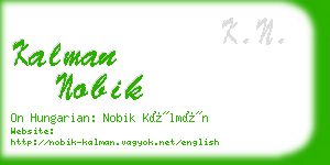 kalman nobik business card